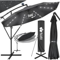 Parasol Excentrico de Sombrilla con 32 Luces LED Solar Giratorio 360º, Protección UV - details 36