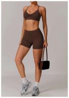 Ropa deportiva de yoga de alta elasticidad para mujer, pantalones cortos absorbentes, pantalones push-pull, monos para ciclismo, jogging y fiesta - details 18