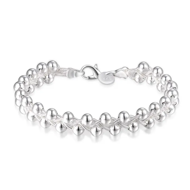 Pulsera de Plata esterlina Señora Partido regalo Exquisito vintage Cruz Cadena moda Joyería La Boda - 1