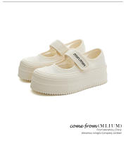 Nuevos zapatos blancos transpirables de suela gruesa que aumentan los zapatos de muffin zapatos casuales de moda zapatos versátiles de las mujeres - details 6