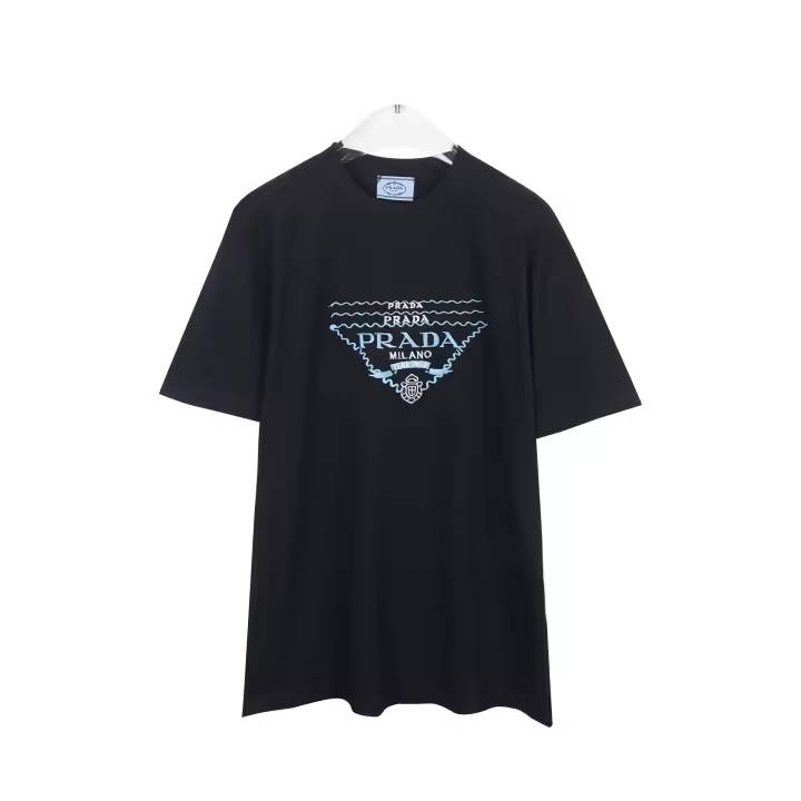 Camisa de manga corta con logotipo frontal de moda de verano de alta calidad, camiseta holgada de algodón puro para hombre, nuevo accesorio de camisa informal estilo pareja - 1