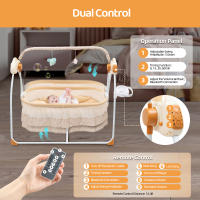 Columpio eléctrico para cuna de bebé, columpio Musical con Bluetooth y Control remoto, color caqui - details 1