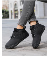 Zapatos de algodón cálidos de terciopelo impermeables antideslizantes zapatos de cinco dedos descalzos de suela gruesa para mujer - details 19