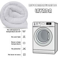 Relleno Nórdico de Fibra Hueca Blanco Dermoprotector, Transpirable, Suave y Antiácaros, Reversible, 1.8M 220*220CM - details 3