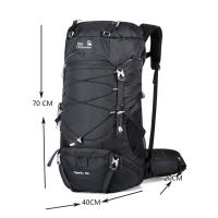 Mochila de Montañismo transpirable de nailon para hombre, bolsa impermeable para deportes, pesca, Camping, senderismo y viaje, 50L - details 0