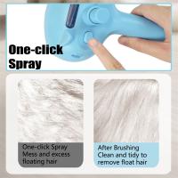 Peine en aerosol para el pelo de mascotas, autolimpiante, colorido, antisalpicaduras, cepillo eléctrico para gatos, botón de liberación, herramienta de aseo - details 9