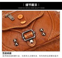 Nuevos bolsos de mujer retro europeos y americanos bolso de moda de un solo hombro oblicuo span bolso de cuero suave lavado - details 26