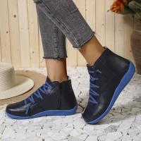 Botines planos vintage para mujer, zapatos informales con cordones - details 1