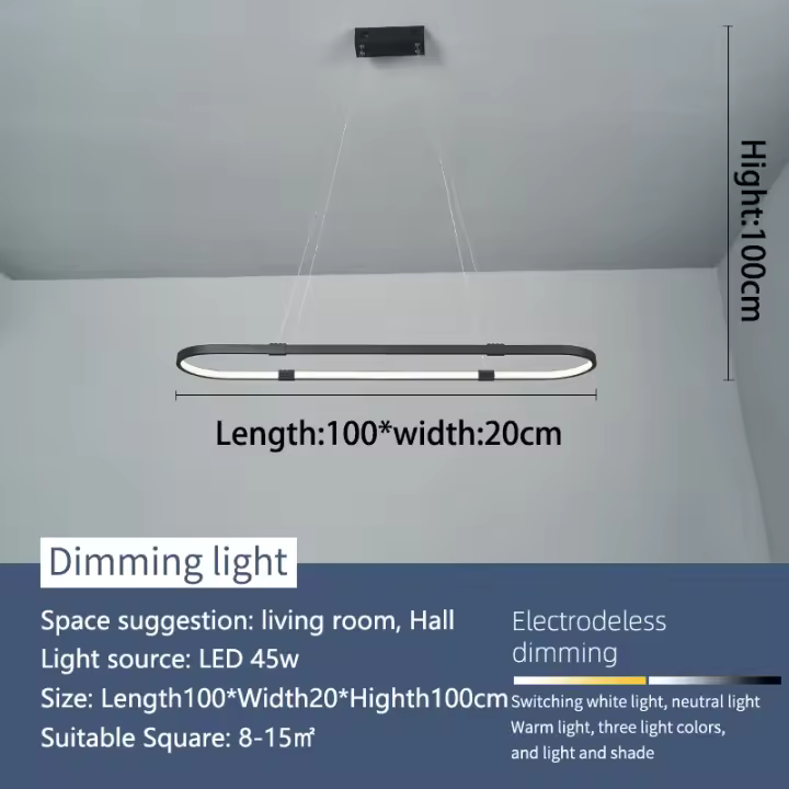 NEO Gleam-candelabro moderno minimalista para comedor, cocina, Bar, candelabros de moda, colgante de correo gratis, iluminación LED - 1