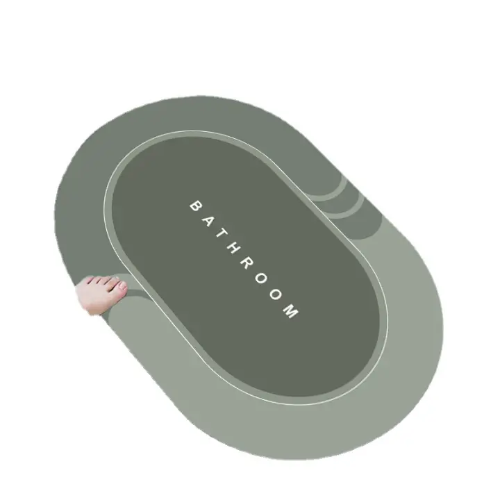 Alfombra de Barro de Diatomeas Suave Absorbente, Antideslizante, Secado Rápido para Baño, Puerta, Inodoro - 1