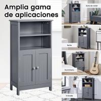 Armario de Baño de Madera Organizador de Almacenamiento con Estante 50x30x92,5cm - details 11