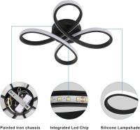 Luz LED de Techo Moderna, Iluminación de Techo de Acrílico con Forma de Flor para Pasillo, Comedor, Luz Blanca 6500K, 30W - details 4