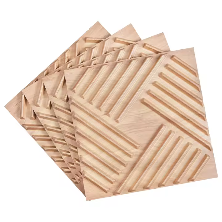 SucceBuy Paneles de pared 3D, paquete de 12 azulejos de sal minimalistas de PVC de 19,7 x 19,7 pulgadas, panel de pared decorativo de cobertura de 32 pies cuadrados - 1