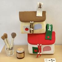 Bolsa de maquillaje de mano impermeable, bolsa de cosméticos con forma de casa de dibujos animados de nailon, bolsa de almacenamiento multifuncional para el cuidado de la piel de gran capacidad, viaje - details 2