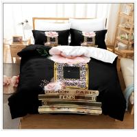 Juego de ropa de cama con Perfume personalizado, funda de edredón rosa con flores, ropa de cama, regalo romántico de moda - details 10
