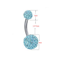 Pendientes de moda para mujer, Piercing de cartílago, Shellhard Barbell, piedra de circón, cristal, Piercing de oreja, Tragus, joyería corporal, 1Pc - details 1