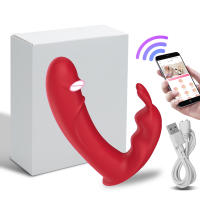 Consolador estimulador de clítoris de conejo, vibradores, masajeador de punto G Vaginal, pene postizo inalámbrico, Juguetes sexuales Bluetooth para mujeres y adultos 18 - details 16
