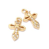 Colgantes de Cruza de Latón Dorado de 18K Joyería DIY Hallazgos de Collares y Pendientes - details 15