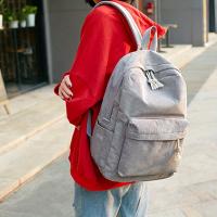 Mochila Casual de Pana para Mujer - Correas Ajustables, Cierre Antirrobo, Color Sólido, Gran Capacidad, Bandolera Cómoda - details 0