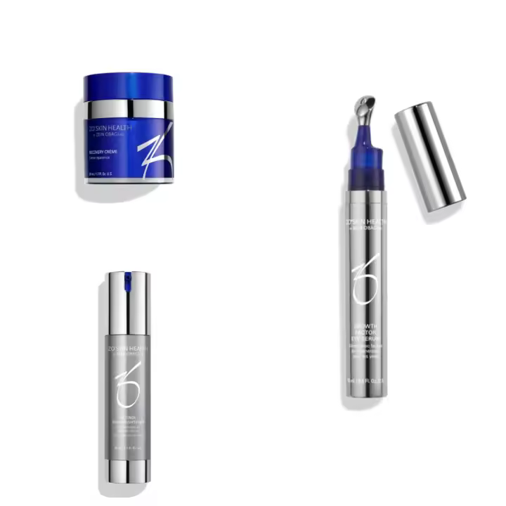 ZO SKIN Retinol Skin Brightener 0,5% 50 ml + Suero para ojos con factor de crecimiento 15 ml + Crema de recuperación 50 ml Juego de tres piezas - 1