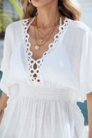 Vestido de Cubierta de Encaje de Látex DESIRECAT Traje de Baño de Verano con Cuello en V - details 4