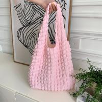 Bolso de hombro plisado para mujer, bolsa Vintage de gran capacidad, Color caramelo, Burbuja, nube, compras, Verano - details 20