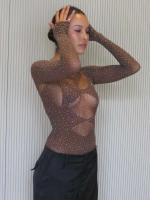 Sifreyr - Corsé para mujer, top de manga larga de alta elasticidad, mono sexy ajustado para fiestas y discotecas - details 11
