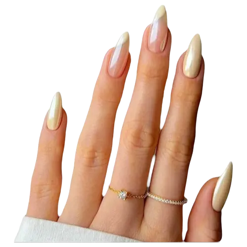 24 piezas de uñas postizas francesas cortas, uñas postizas acrílicas amarillas brillantes, uñas postizas de bailarina con diseños de ondas, cobertura completa - 1