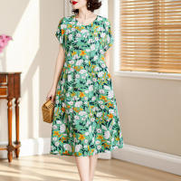 Elegante Vestido de Verano 2024 Estilo Vintage Suelto para Mujeres Cuello en V Casual - details 11