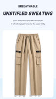 Pantalones cargo multibolsillos para hombre, nuevo estilo verano 2025, marca de moda, pantalones casuales de pierna recta holgados, pantalones deportivos para hombre - details 4