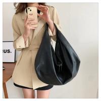 Bolsos de hombro grandes negros para mujer, bolso de compras grande, bolso cruzado de cuero suave de calidad de Color sólido, bolso de mano de viaje para mujer - details 27