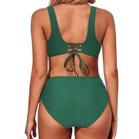 Sexy alta cintura Bikinis 2025 nuevo Halter bañadores mujeres traje de baño femenino bikini set imprimir body verano biquini - details 2
