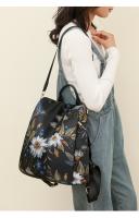 Mochila antirrobo vintage para mujer, bolso de hombro de viaje, mochila negra informal, flores, regalo para madre - details 20