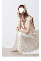Vestido floral del sur de Francia, estilo de vacaciones de verano en el campo para mujer, mono de manga corta, falda larga con tirantes - details 12