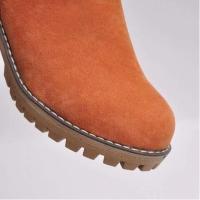 Botas de nieve de gamuza con tacón grueso de tubo medio europeo y americano de otoño e invierno para mujer Botas de algodón para mujer - details 1