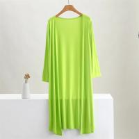 Cárdigan largo de algodón para mujer Suéter de manga larga, abrigo informal, prendas de vestir exteriores, 12 colores, verano y otoño - details 6