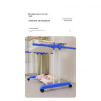 Colgador Vertical con ruedas, Percha de tres capas, Percha plegable, Percha extraíble - details 6