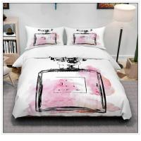 Juego de ropa de cama con Perfume personalizado, funda de edredón rosa con flores, ropa de cama, regalo romántico de moda - details 3