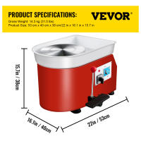 VEVOR-máquina de rueda de cerámica eléctrica, Kit de bricolaje, herramienta de arcilla - details 8