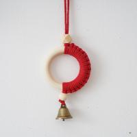 Colgante de Madera Natural con Campanas Cuerda de Algodón Orgánico para Dormitorio Infantil y Coche - details 9