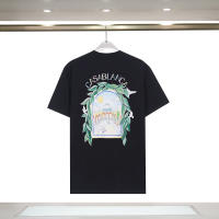 Camiseta Deportiva de Algodón Puro para Hombres Cuello Redondo, Estampado de Logotipo Delantero, Estilo Básico Casual para el Verano - details 12