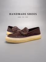Cuero lavado al agua, primera capa de cuero de vaca, zapatos de hombre hechos a mano, estilo vintage. - details 27