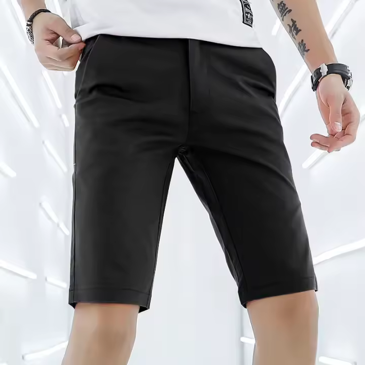 Pantalones Cortos Blancos para Hombre Ropa de Verano Informal, Estilo Coreano en Moda, Algodón Puro, Diseño Sólido, Tendencias - 1