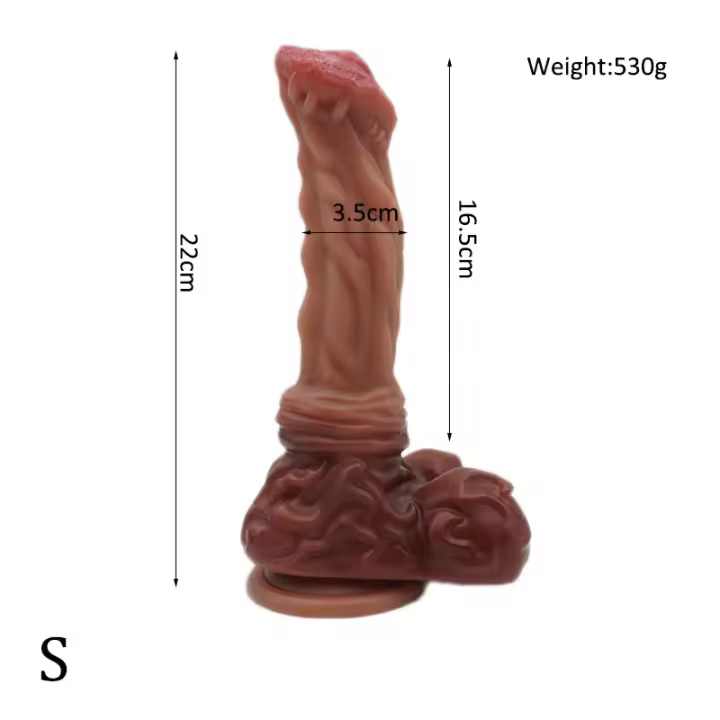 En forma de caballo polla pene carne suave realista eléctrico telescópico líquido silicona consolador adultos sexo productos al por mayor - 1