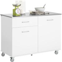FKW47-W Carrito de Servir Carrito Auxiliar Cocina estantería de Cocina Carrito de Cocina móvil 100 x 92 x 45 cm Blanco ES - details 45