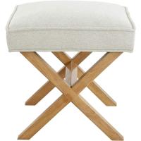 Moderno banco tapizado y acolchado con botón, para dormitorio, entrada, madera maciza, azul marino, 112 cm - details 20