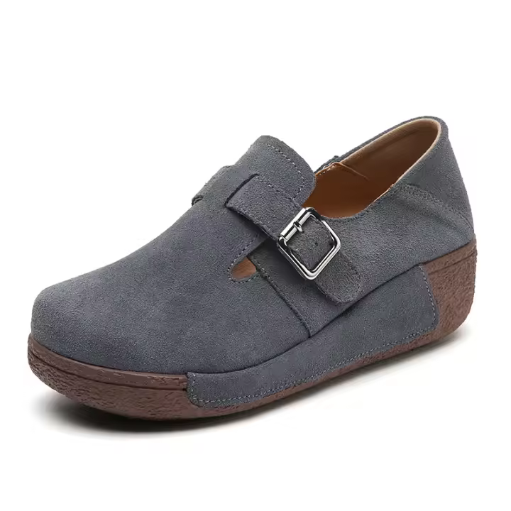 Zapatos sin zapatos cómodos con cuña para mujer, zapatos de plataforma suaves y gruesos - 1