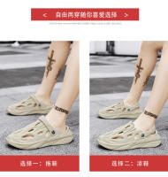 Nuevo hombre zapatos fríos hombre verano moda hombre coco agujero zapatos hombre vestido exterior hueco sandalias de playa zapatillas hombre - details 7