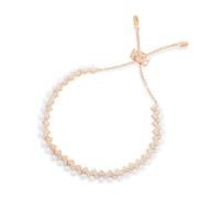 ΑΡМ Monaco Brazalete premium ajustable hacia arriba y hacia abajo Pulsera de oro rosa con perlas de plata de ley - details 3
