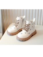Botas de cuero bordadas para niños y niñas, botines de princesa versátiles, diseño a la moda, otoño - details 8